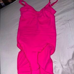 Pink skims body suit